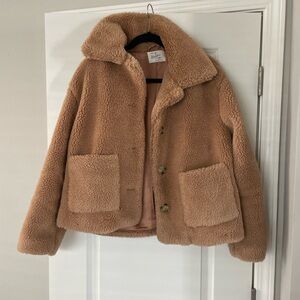 Tan Teddy Faux Fur Coat